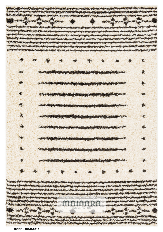 Karpet Bohemian (BK-B-0010) - Black,Cream