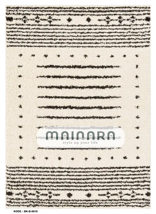 Karpet Bohemian (BK-B-0010) - Black,Cream