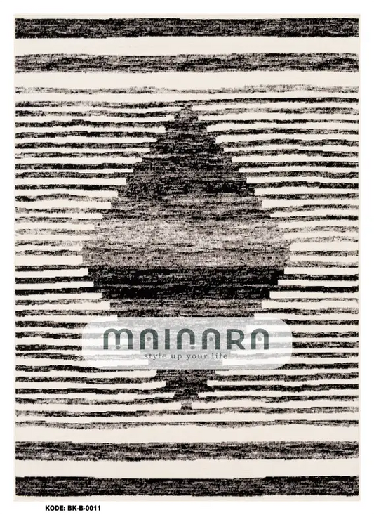 Karpet Bohemian (BK-B-0011) - Black,Cream