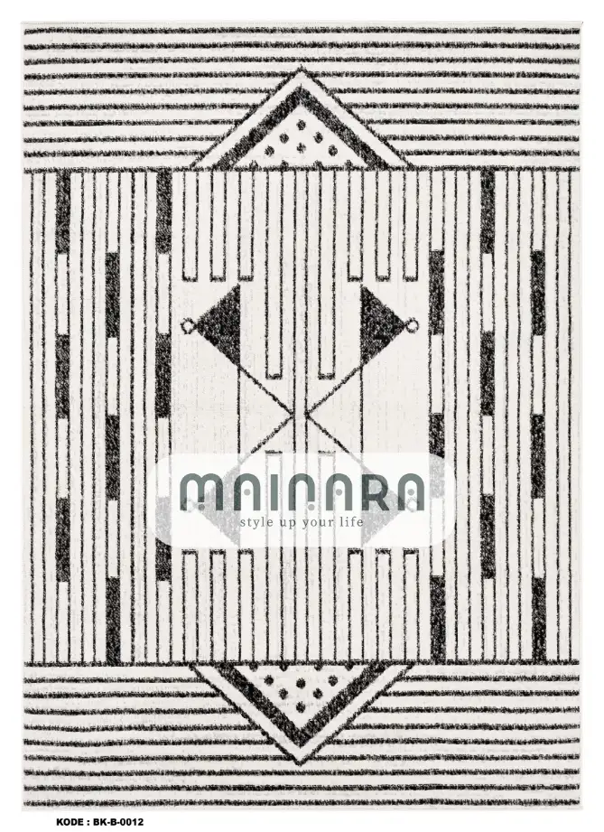 Karpet Bohemian (BK-B-0012) - Black,White