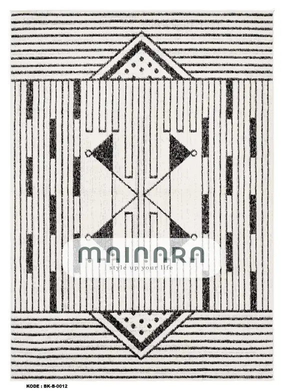 Karpet Bohemian (BK-B-0012) - Black,White