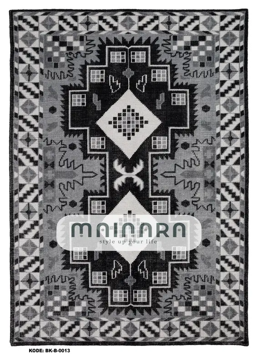 Karpet Bohemian (BK-B-0013) - Black,Grey