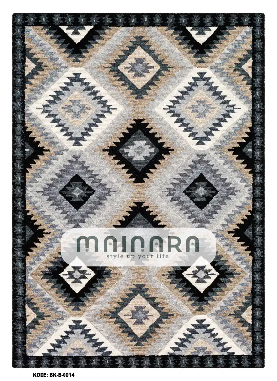 Karpet Bohemian (BK-B-0014) - Black,Grey,Brown
