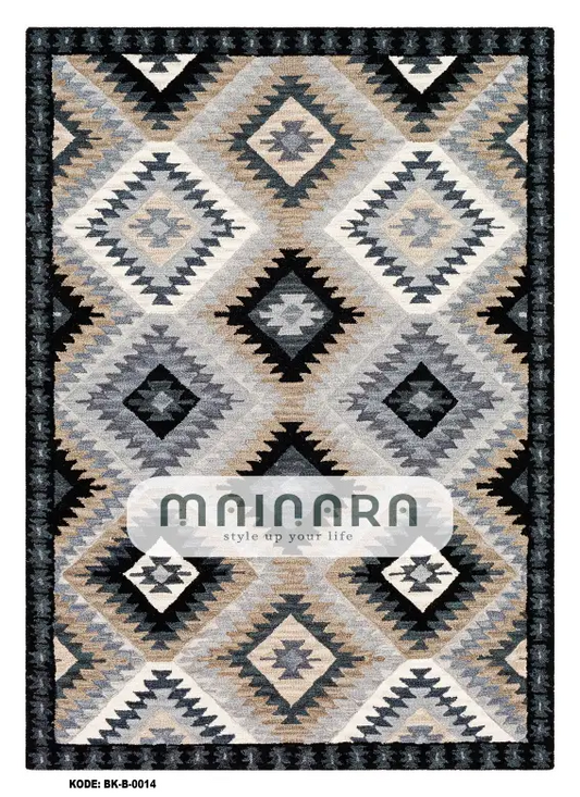 Karpet Bohemian (BK-B-0014) - Black,Grey,Brown