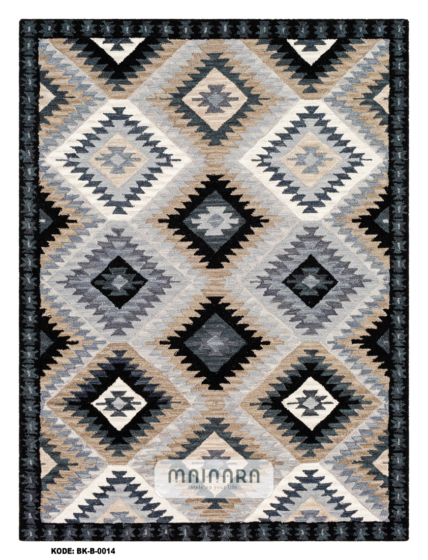 Karpet Bohemian (BK-B-0014) - Black,Grey,Brown