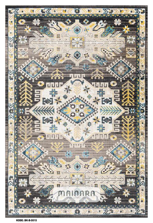 Karpet Bohemian (BK-B-0015) - Black,Grey,Yellow,Blue