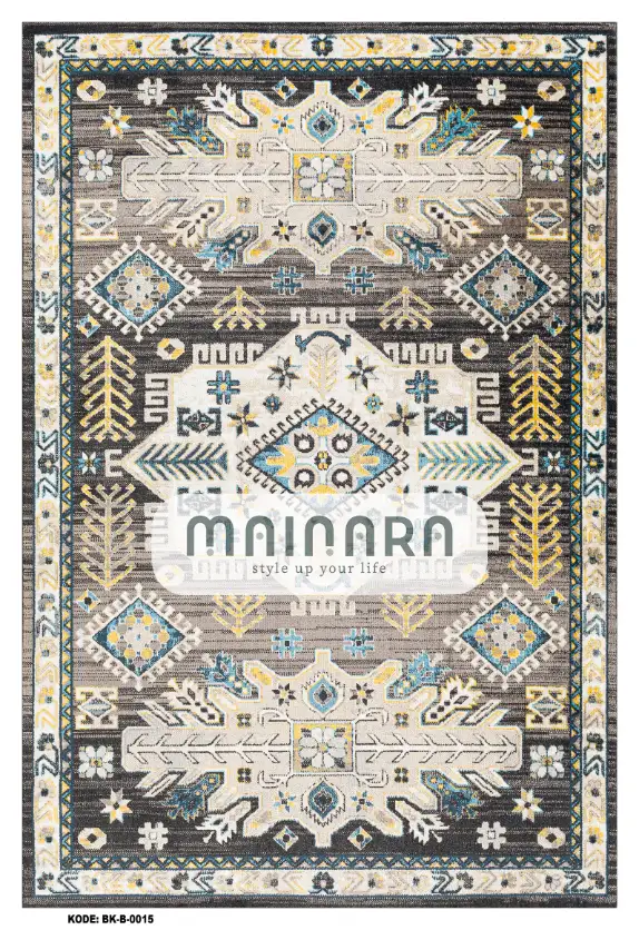 Karpet Bohemian (BK-B-0015) - Black,Grey,Yellow,Blue