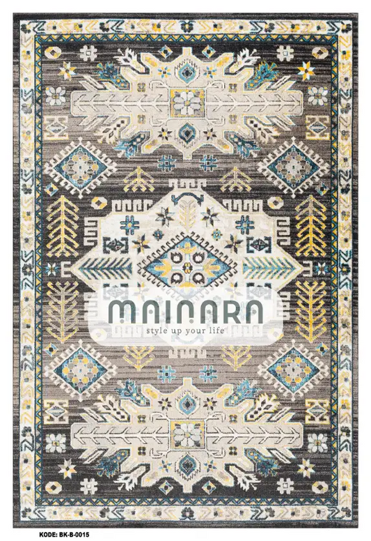 Karpet Bohemian (BK-B-0015) - Black,Grey,Yellow,Blue
