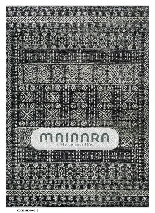 Karpet Bohemian (BK-B-0016) - Black,Grey