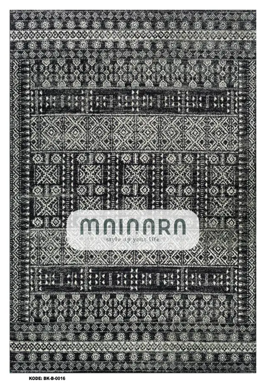 Karpet Bohemian (BK-B-0016) - Black,Grey