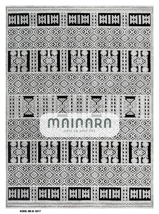 Karpet Bohemian (BK-B-0017) - Black,White