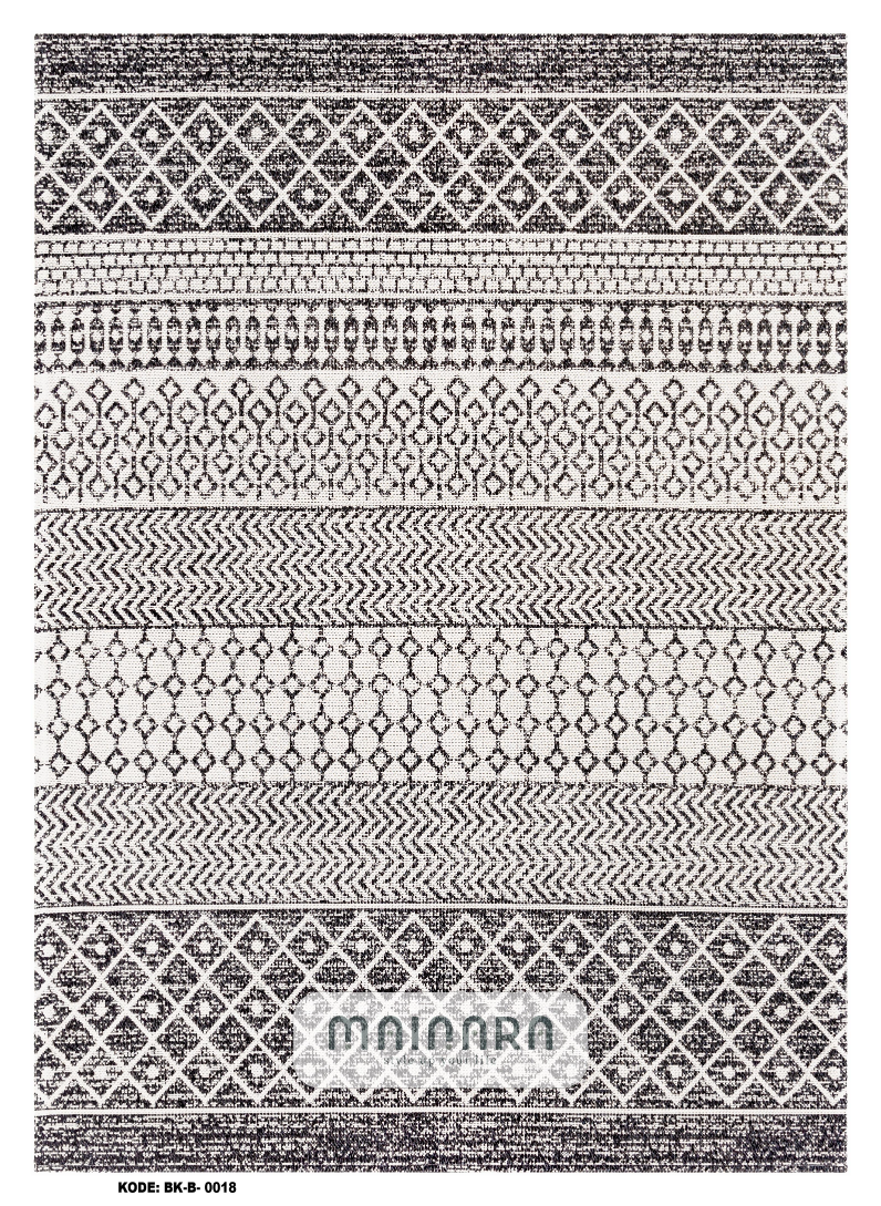 Karpet Bohemian (BK-B-0018) - Black,Grey