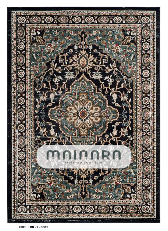 Karpet Tradisional (BK-T-0001) - Black,Brown,Green