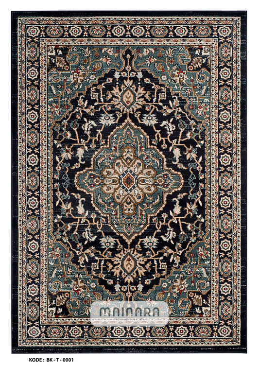 Karpet Tradisional (BK-T-0001) - Black,Brown,Green