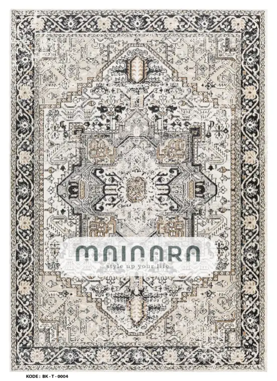 Karpet Tradisional (BK-T-0004) - Black,Grey,Cream