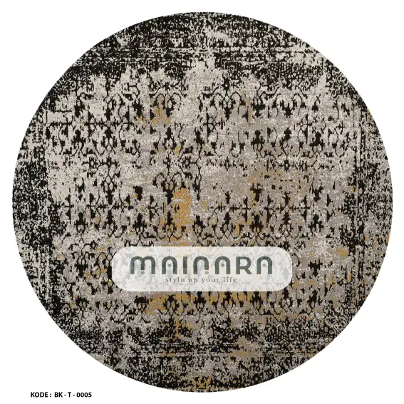 Karpet Tradisional (BK-T-0005) - Black,Grey,Gold