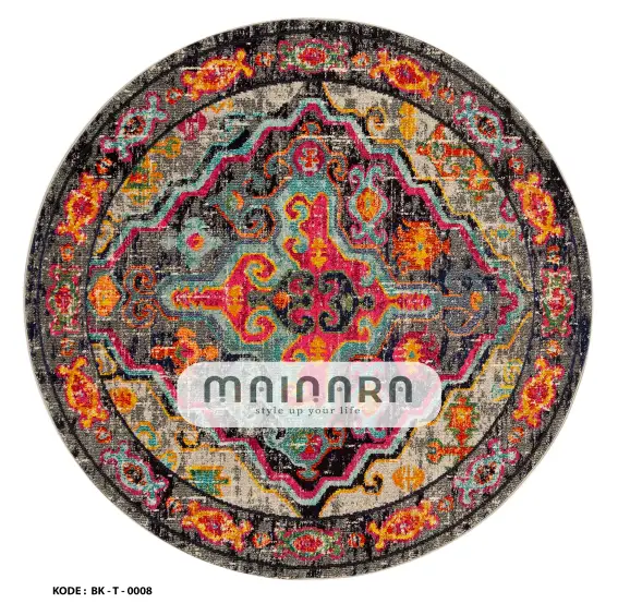 Karpet Tradisional (BK-T-0008) - Black,Pink,Orange,Tosca