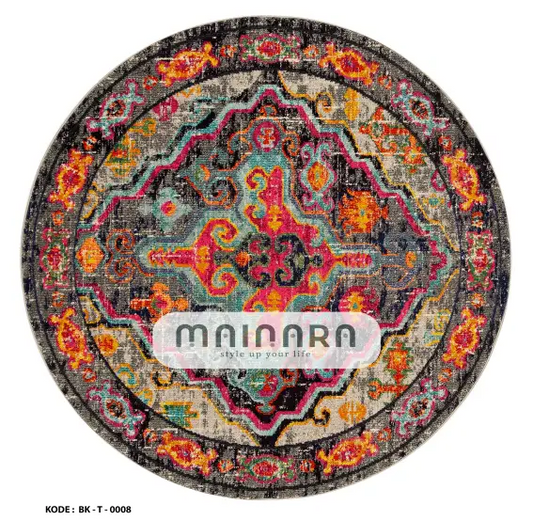 Karpet Tradisional (BK-T-0008) - Black,Pink,Orange,Tosca