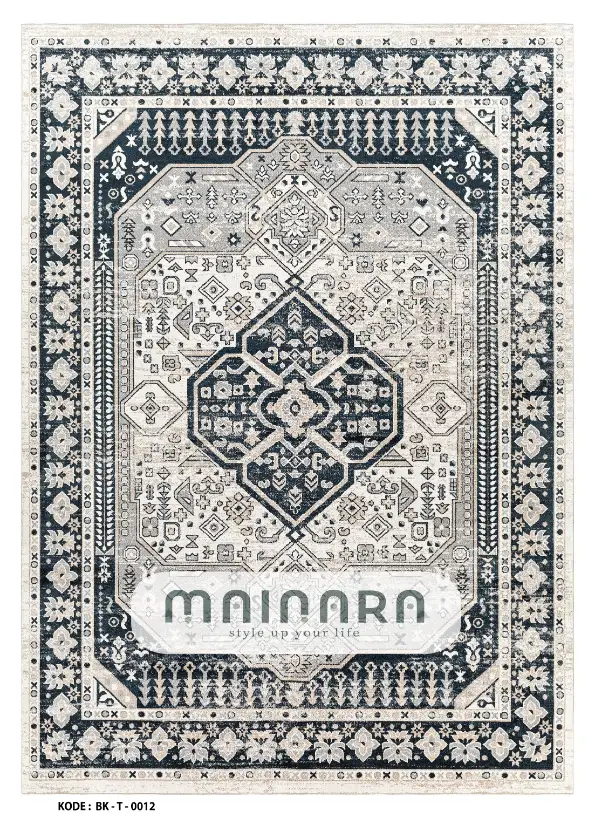 Karpet Tradisional (BK-T-0012) - Black,Grey