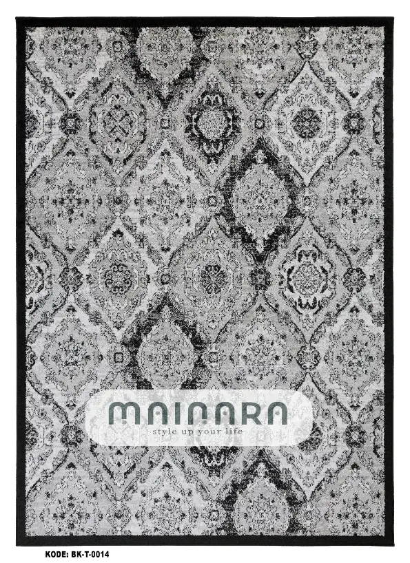 Karpet Tradisional (BK-T-0014) - Balck,Grey