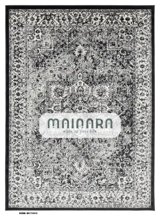 Karpet Tradisional (BK-T-0016) - Balck,Grey