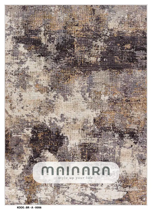 Karpet Abstrak (BR-A-0006) - Brown,Cream