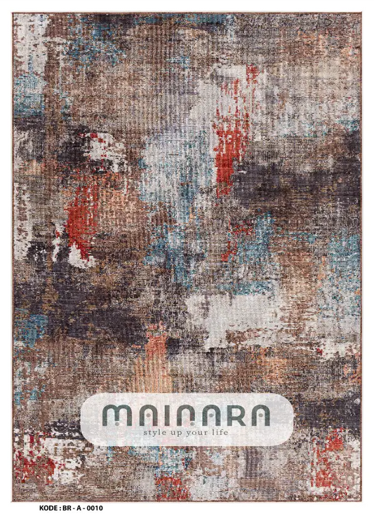 Karpet Abstrak (BR-A-0010) - Brown,Red,Orange,Blue