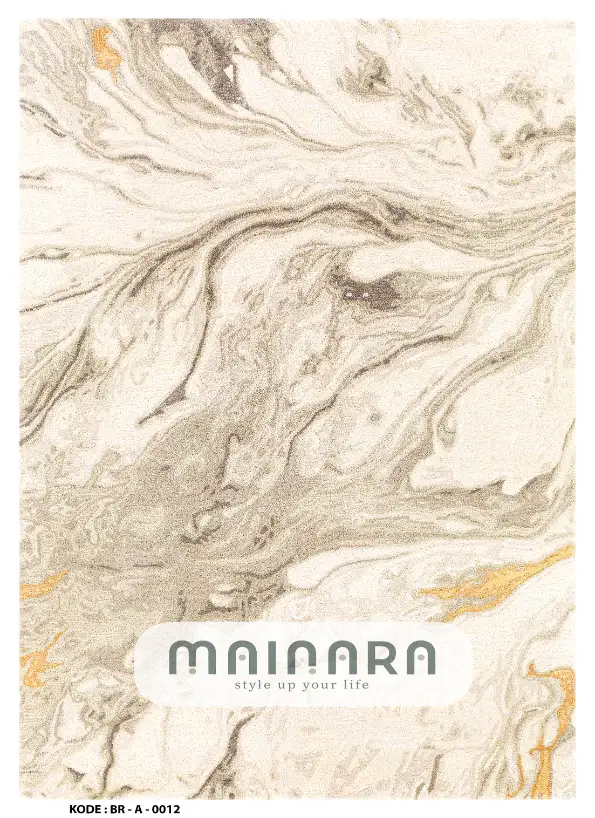 Karpet Abstrak (BR-A-0012) - Brown,Cream,Yellow