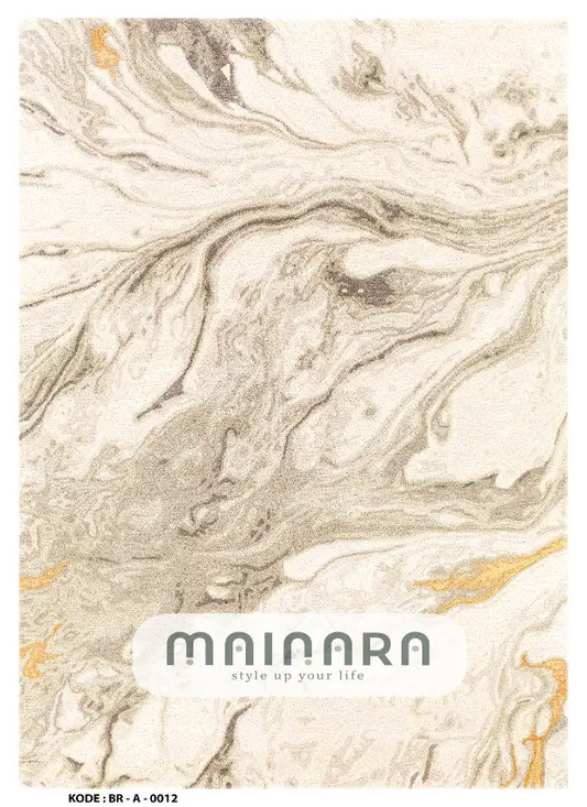 Karpet Abstrak (BR-A-0012) - Brown,Cream,Yellow