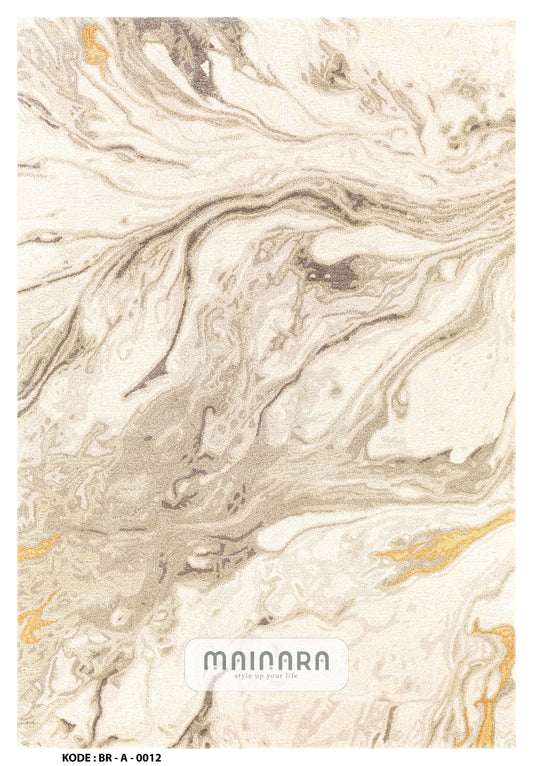 Karpet Abstrak (BR-A-0012) - Brown,Cream,Yellow