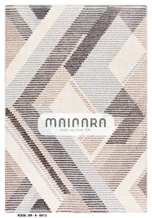 Karpet Abstrak (BR-A-0013) - Brown,Grey,Cream