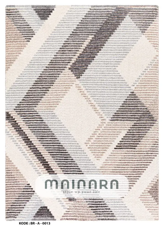 Karpet Abstrak (BR-A-0013) - Brown,Grey,Cream