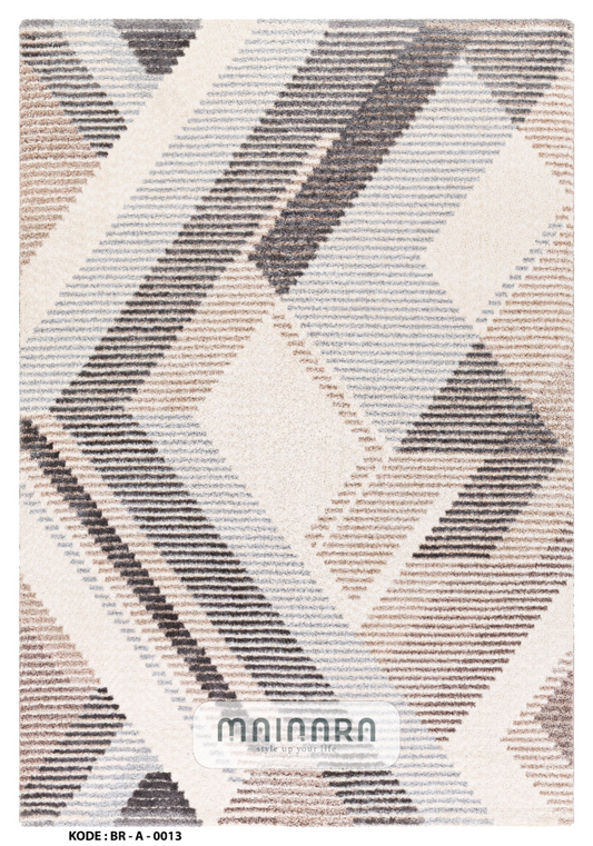Karpet Abstrak (BR-A-0013) - Brown,Grey,Cream
