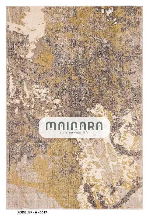 Karpet Abstrak (BR-A-0017) - Brown,Gold