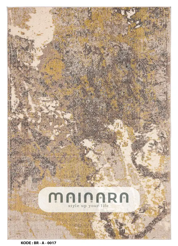 Karpet Abstrak (BR-A-0017) - Brown,Gold