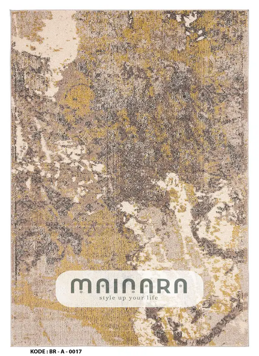 Karpet Abstrak (BR-A-0017) - Brown,Gold