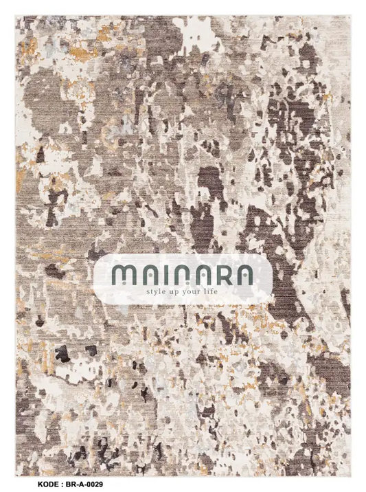 Karpet Abstrak (BR-A-0029)- Brown,Cream,Orange