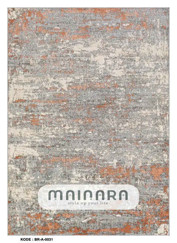 Karpet Abstrak (BR-A-0031) - Brown,Grey,Orange