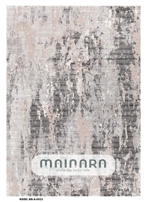 Karpet Abstrak (BR-A-0033) - Brown,Grey,Cream