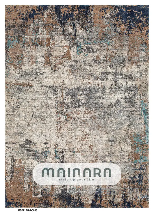 Karpet Abstrak (BR-A-0038) - Brown,Grey,Blue