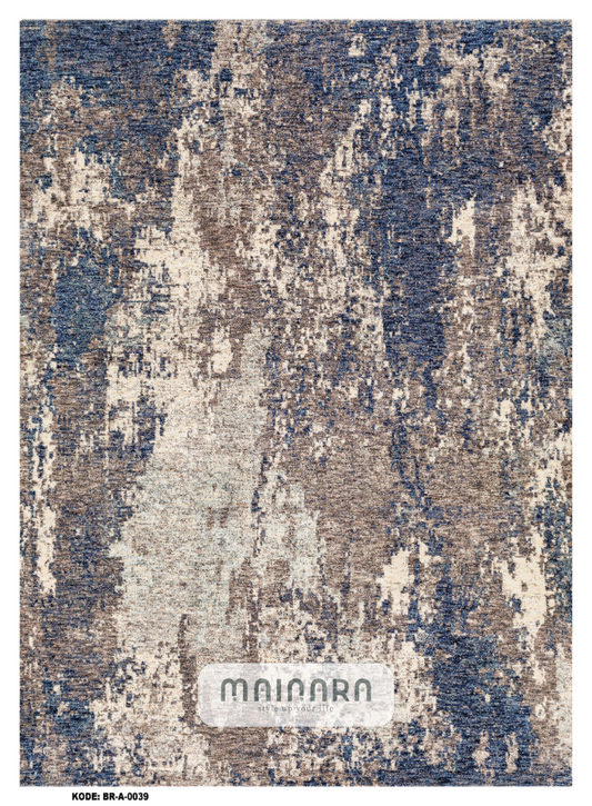 Karpet Abstrak (BR-A-0039) - Brown,Blue
