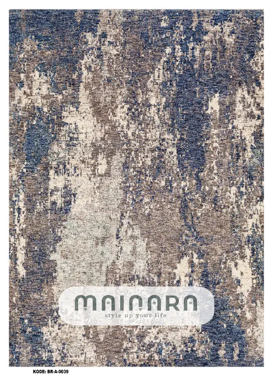 Karpet Abstrak (BR-A-0039) - Brown,Blue