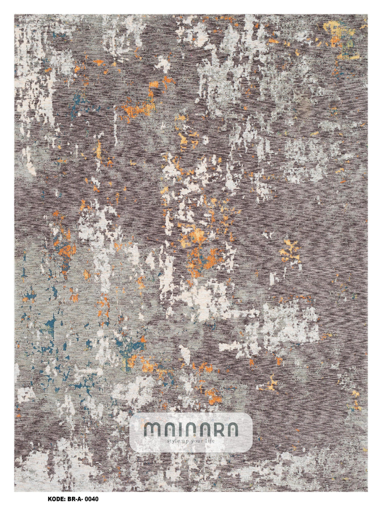 Karpet Abstrak (BR-A-0040) - Brown,Grey