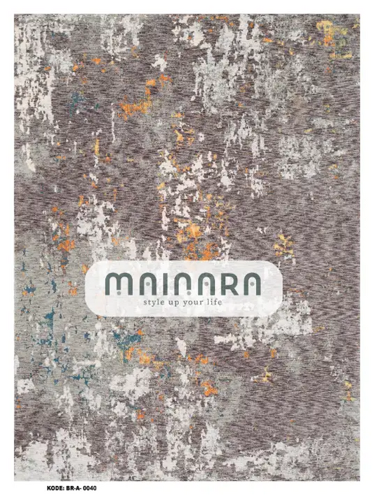 Karpet Abstrak (BR-A-0040) - Brown,Grey
