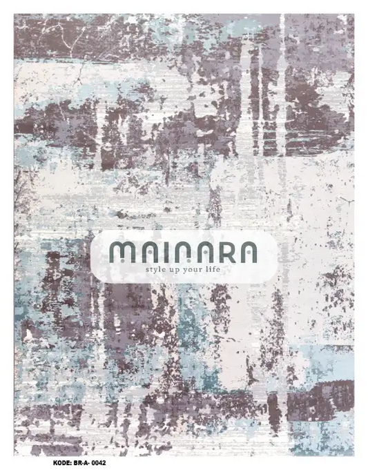 Karpet Abstrak (BR-A-0042) - Brown,Blue.Grey