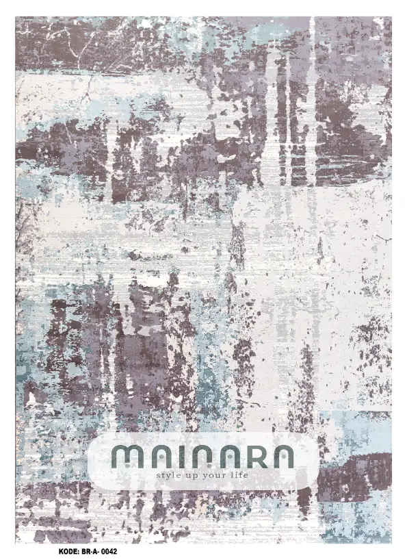 Karpet Abstrak (BR-A-0042) - Brown,Blue.Grey