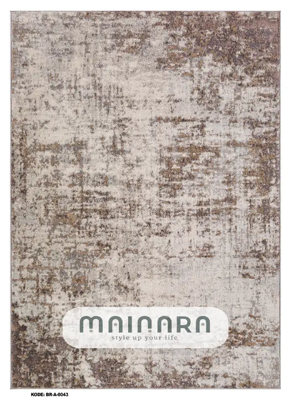 Karpet Abstrak (BR-A-0043) - Brown,Cream