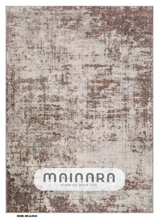 Karpet Abstrak (BR-A-0043) - Brown,Cream