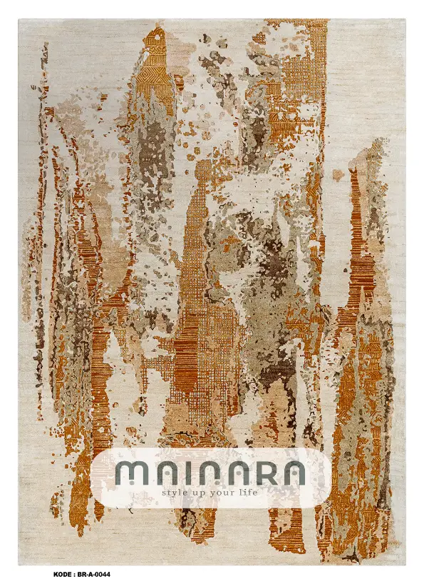 Karpet Abstrak (BR-A-0044) - Brown,Orange
