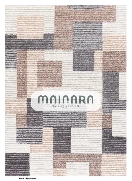 Karpet Abstrak (BR-A-0046) - Brown,Grey